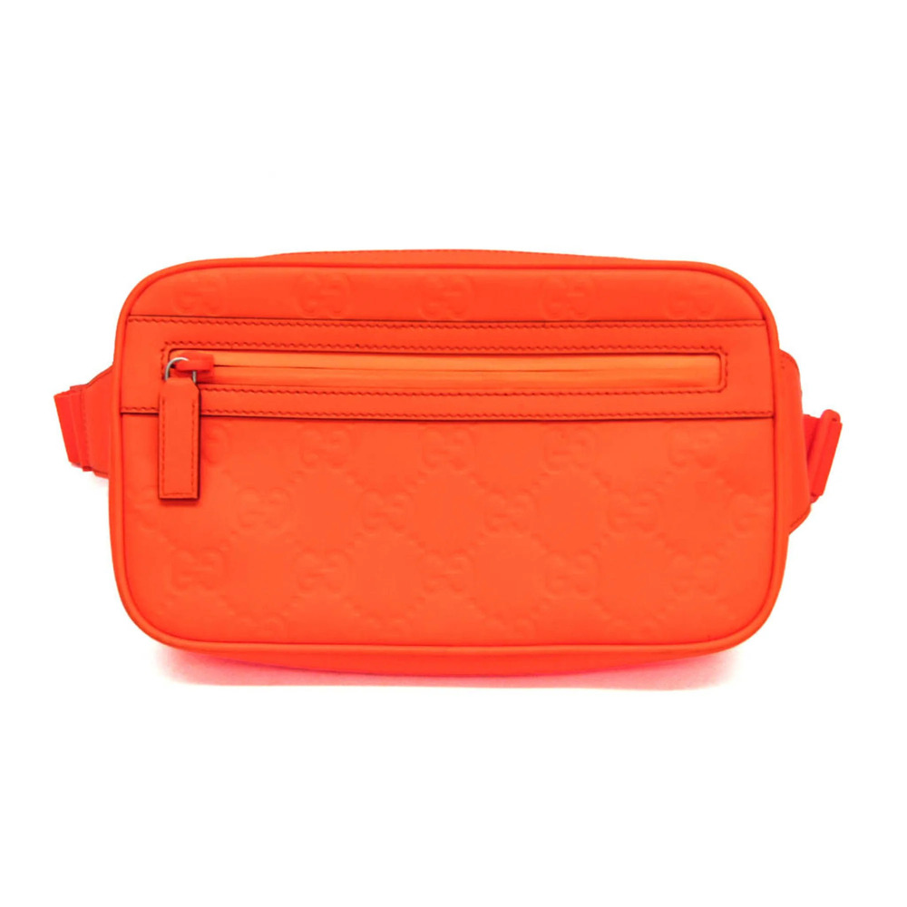 Gucci GG Rubber Effect Belt Bag 771422 Men,Women Leather Fanny Pack,Sling Bag...